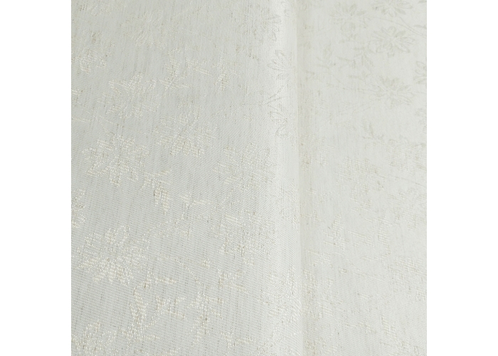 Tkanina DEKORACYJNA, OBRUSOWA NATURA LEN KWIATKI, 170cm, #228