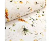 KWIATY AKWARELA - tkanina NA OBRUSY, NA ZASŁONY PLAMOODPORNA 150cm